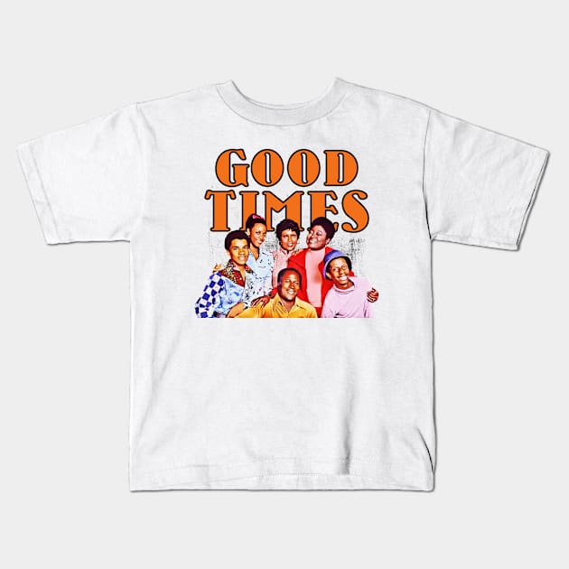 Good Times 70s tv show vintage retro Kids T-Shirt by Mandegraph